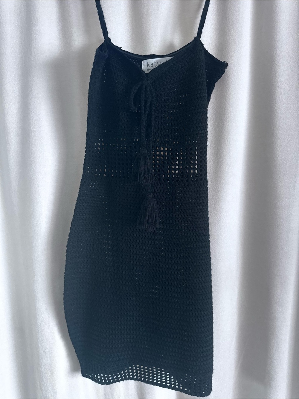 Katwalk boutique Black Crochet Strap Dress